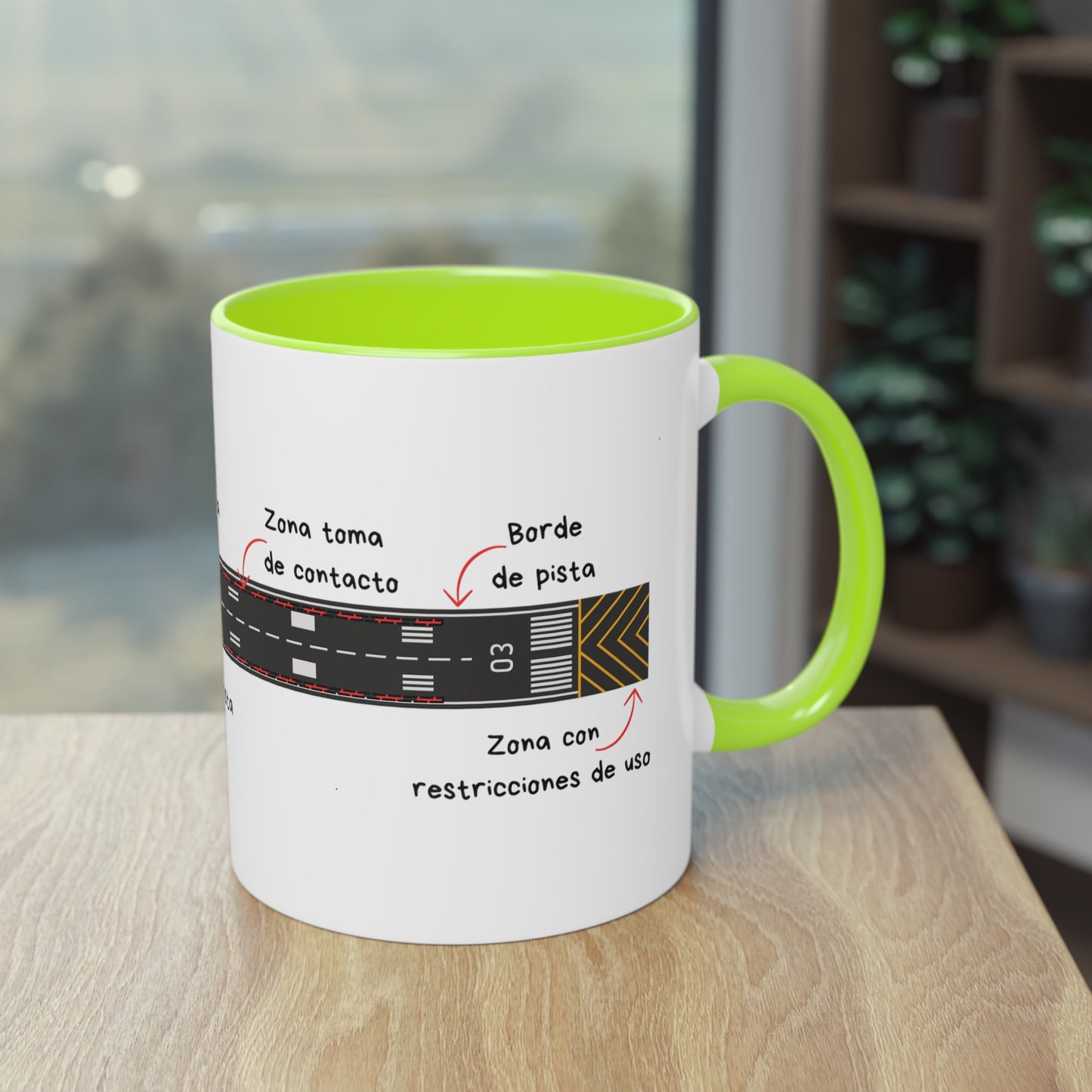 Taza 11oz / Infografía de la pista