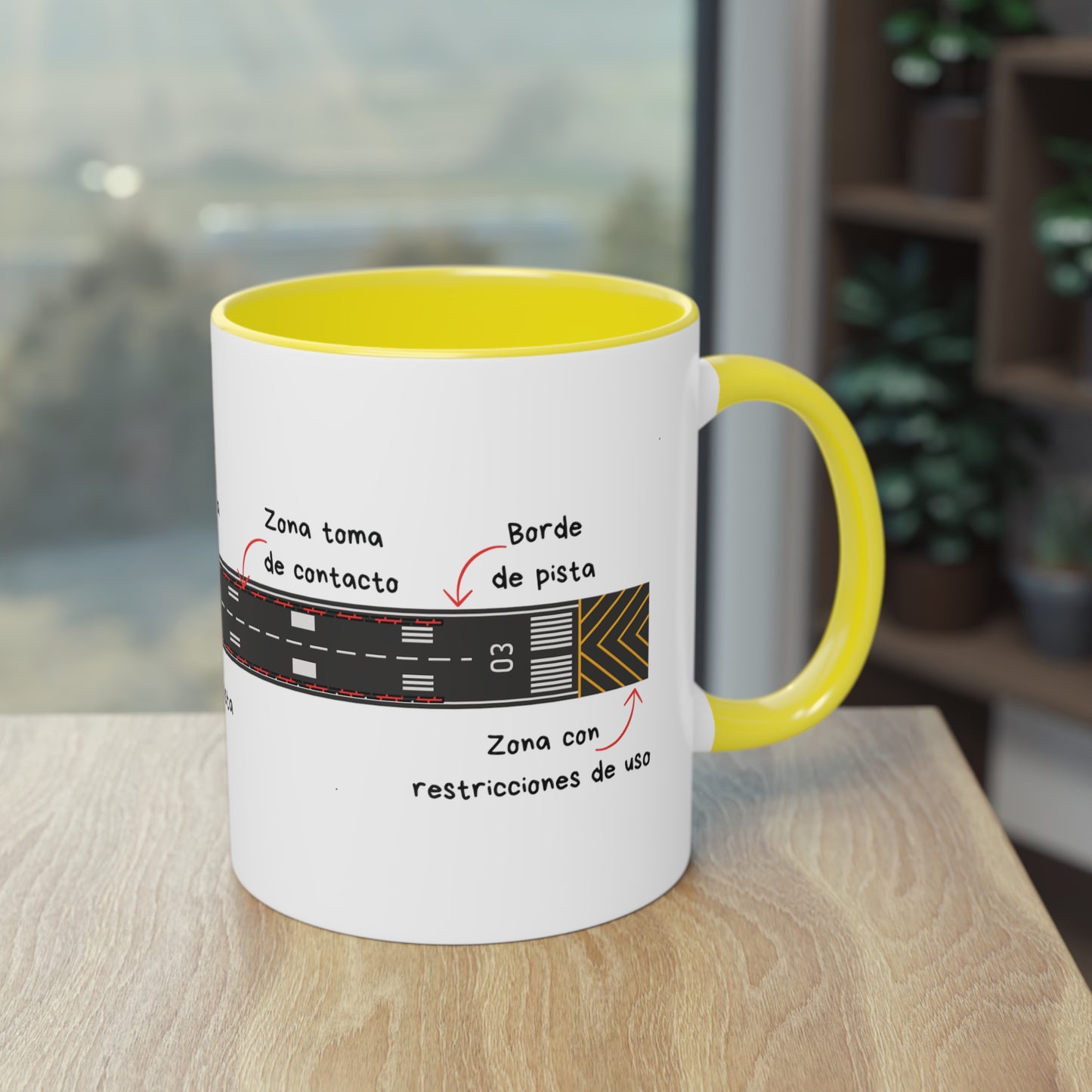 Taza 11oz / Infografía de la pista