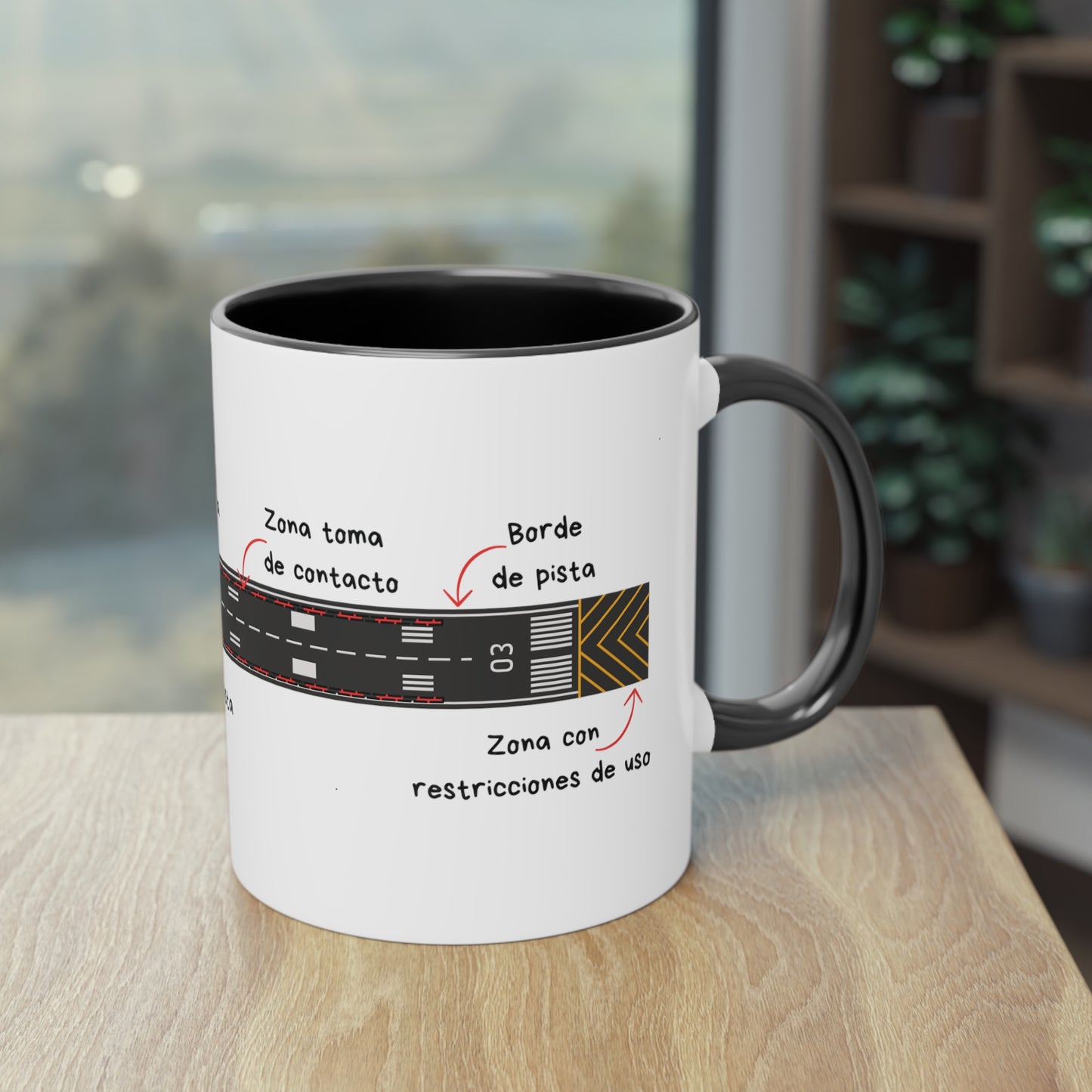 Taza 11oz / Infografía de la pista