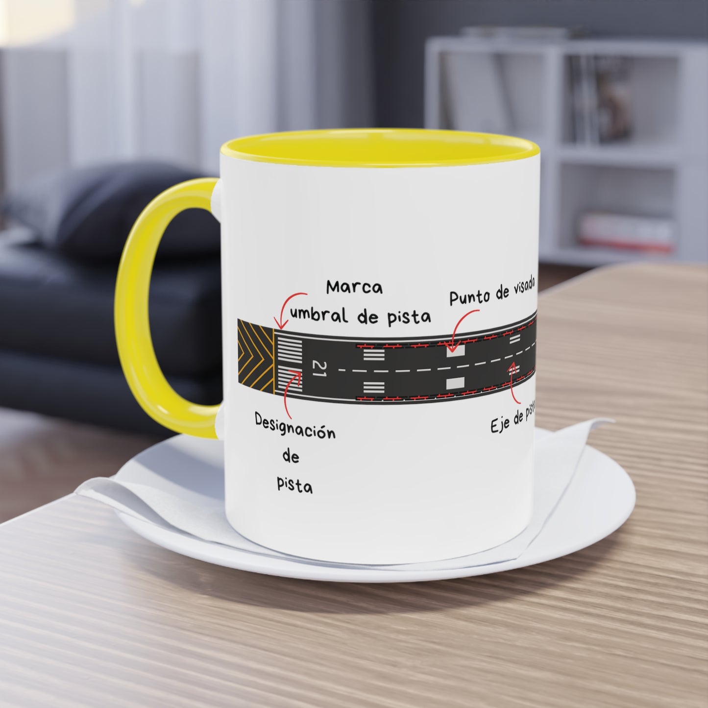 Taza 11oz / Infografía de la pista