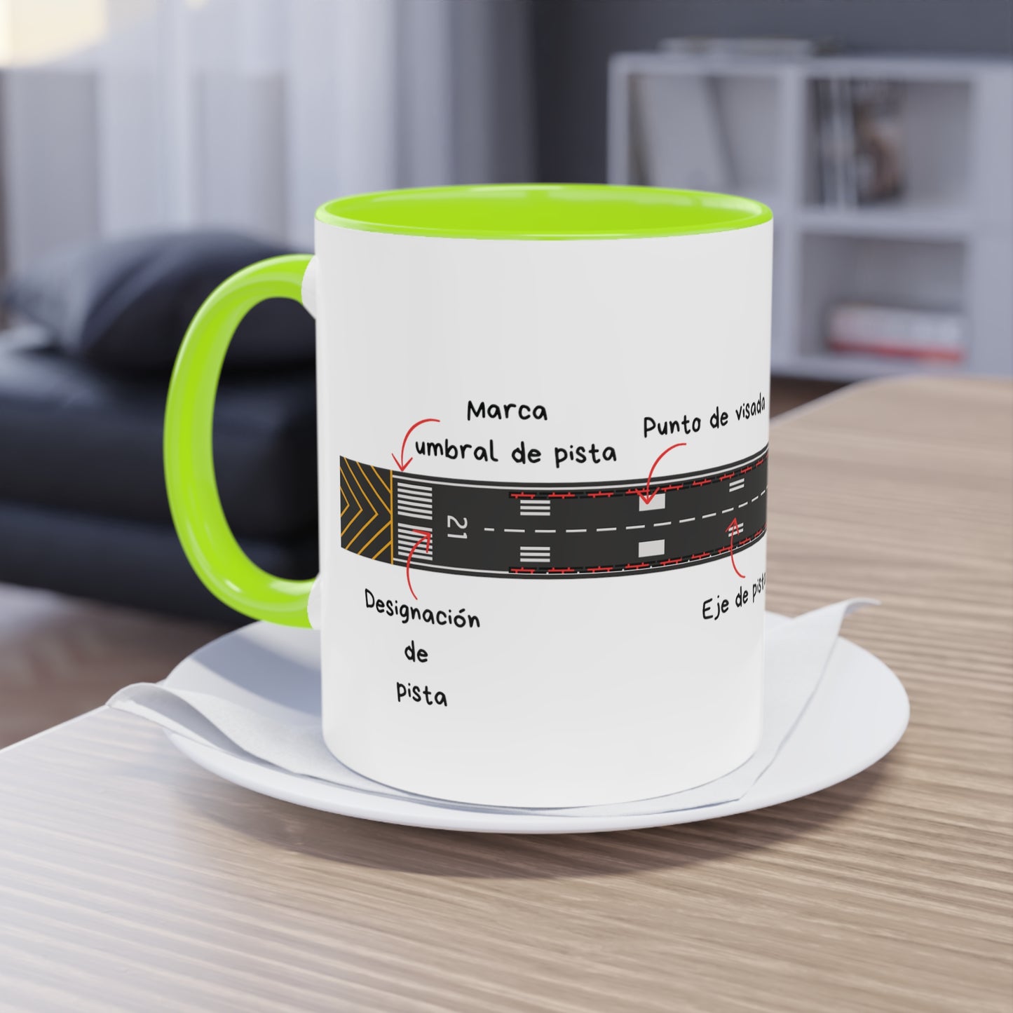 Taza 11oz / Infografía de la pista